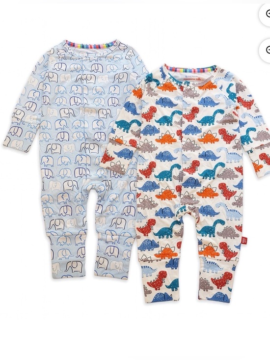 Magnetic Me Other - Magnetic Me Baby 2 Pack Convertible Coverall Set. Size Newborn Multi- Dino. NEW!